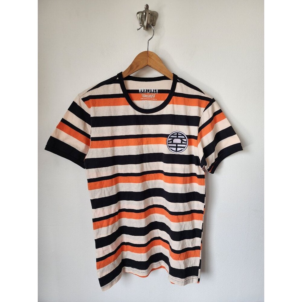 Box Lunch Dragon Ball Z black orange stripe short sleeve T-shirt M